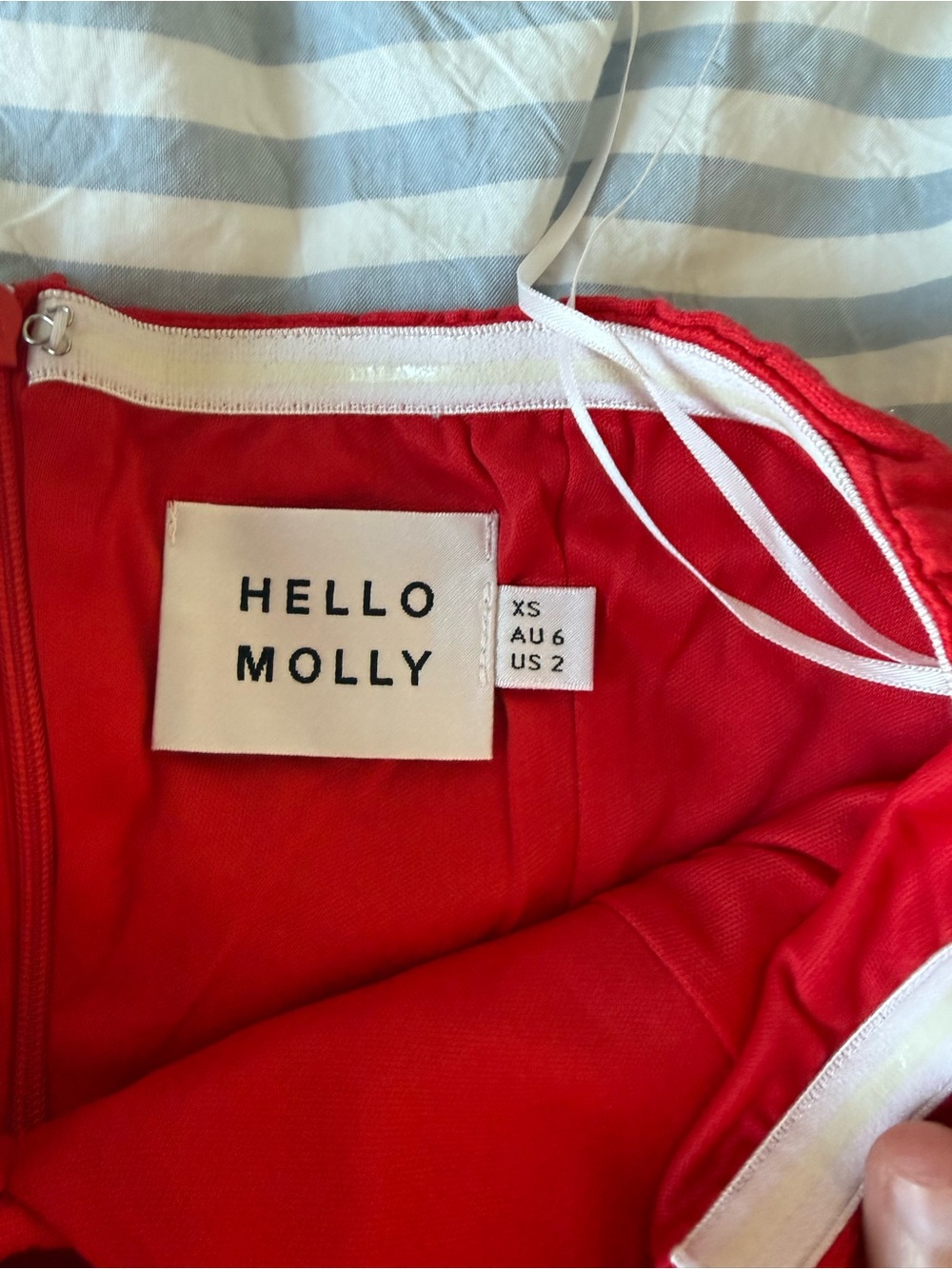 Hello Molly Strapless Red Mini Dress with Front Bow Detail - Picture 3 of 5